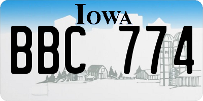 IA license plate BBC774