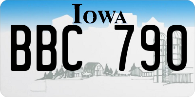 IA license plate BBC790