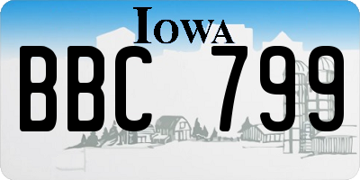 IA license plate BBC799