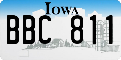IA license plate BBC811