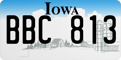 IA license plate BBC813