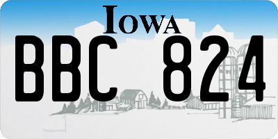 IA license plate BBC824