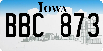 IA license plate BBC873