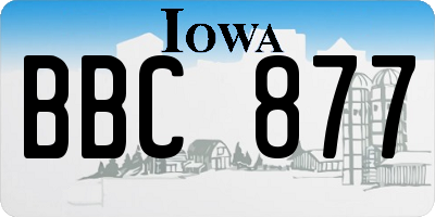IA license plate BBC877