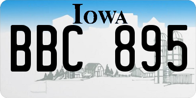 IA license plate BBC895