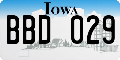 IA license plate BBD029