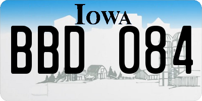 IA license plate BBD084