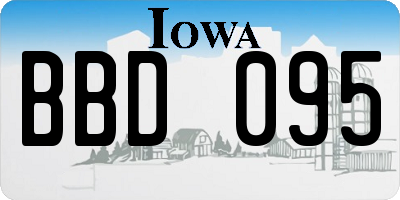 IA license plate BBD095