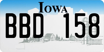 IA license plate BBD158