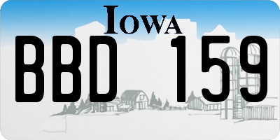 IA license plate BBD159