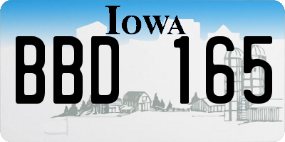 IA license plate BBD165
