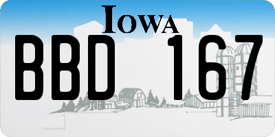IA license plate BBD167