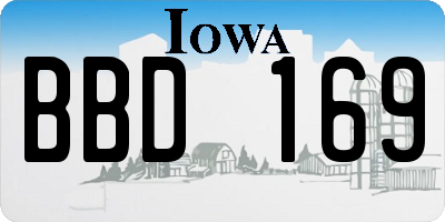 IA license plate BBD169