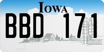 IA license plate BBD171
