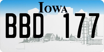 IA license plate BBD177