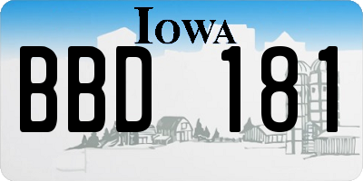 IA license plate BBD181
