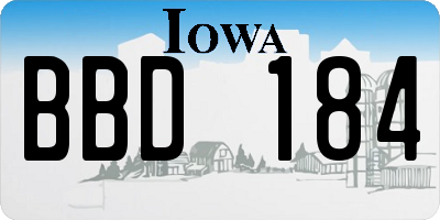 IA license plate BBD184