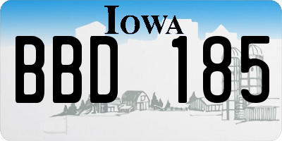 IA license plate BBD185