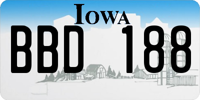 IA license plate BBD188