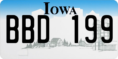 IA license plate BBD199