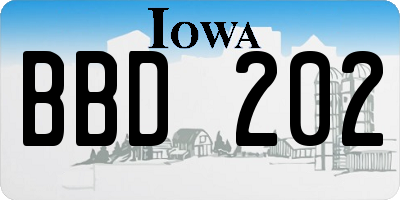 IA license plate BBD202
