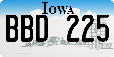 IA license plate BBD225