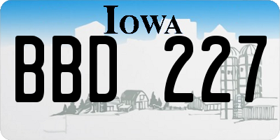 IA license plate BBD227