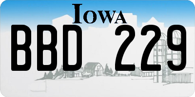 IA license plate BBD229