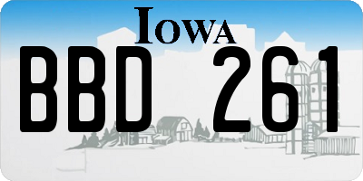 IA license plate BBD261