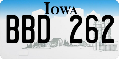 IA license plate BBD262