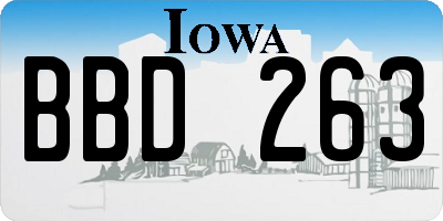 IA license plate BBD263