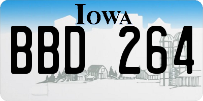 IA license plate BBD264