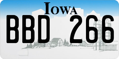 IA license plate BBD266