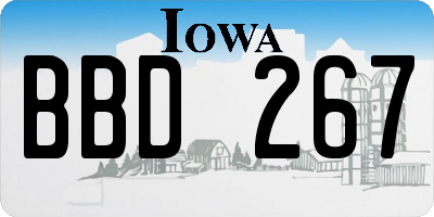 IA license plate BBD267