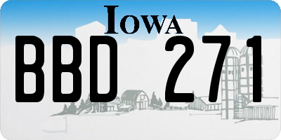 IA license plate BBD271