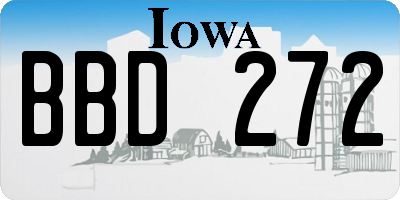 IA license plate BBD272