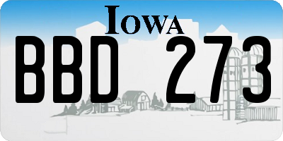 IA license plate BBD273