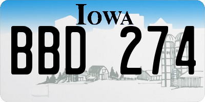 IA license plate BBD274