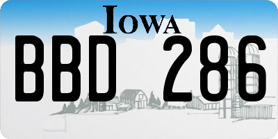 IA license plate BBD286