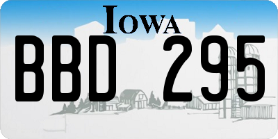 IA license plate BBD295