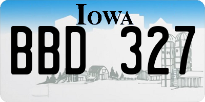 IA license plate BBD327