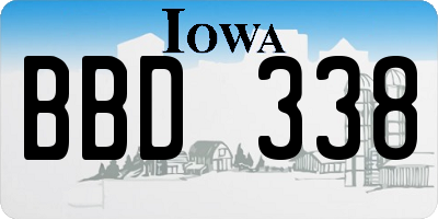 IA license plate BBD338