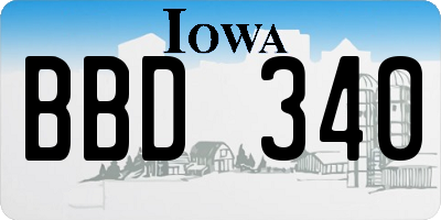 IA license plate BBD340