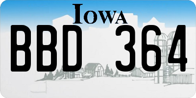 IA license plate BBD364