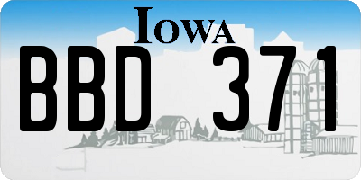 IA license plate BBD371