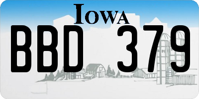 IA license plate BBD379