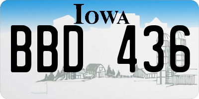 IA license plate BBD436