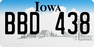 IA license plate BBD438