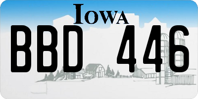 IA license plate BBD446