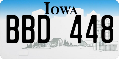 IA license plate BBD448